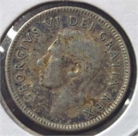 Silver 1949 Canadian dime
