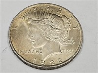 1922 Peace SIlver Dollar Coin