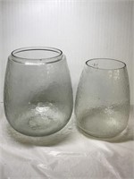 2 Decorative Flower Vases (1 made in India)