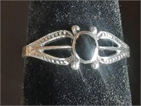 STERLING BLACK ONYX CHILD'S OR TOE RING