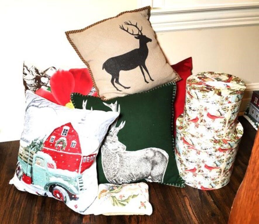 Christmas Pillows & Hat Boxes