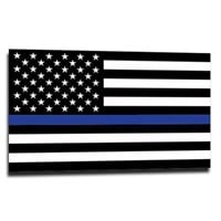 Thin Blue Line-blue 4x6 American Flag Sticker
