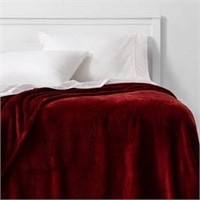 Full / Queen Solid Microplush Blanket Cinnamon