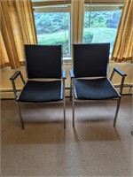 (2) black office chairs