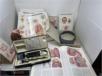 Lot of misc medical items. Included models,