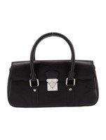 Louis Vuitton Black Epi Push-lock Top Handle Bag