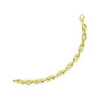 14k Gold Singapore Chain Style Thick Bracelet