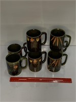 Vintage Green Coffee Cups