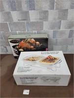 Turkey roaster and twin oven to table server set