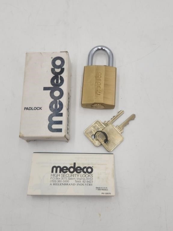 NEW 1992 MEDECO 55 SERIES PADLOCK