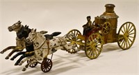 Early Cast Iron Wilkins Horse Drawn Fire Pumper