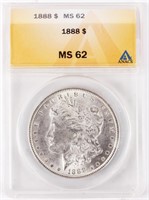 Coin 1888 Morgan Silver Dollar ANACS MS62