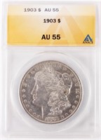 Coin 1903 Morgan Silver Dollar ANACS AU 55