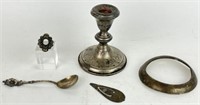 Sterling Silver Weight Candle Stick Holder & More