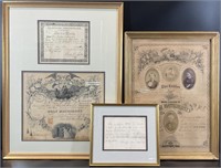 Antique Marriage Announcements, Framed