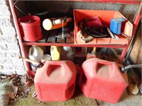 Gas cans, tools .. etc…