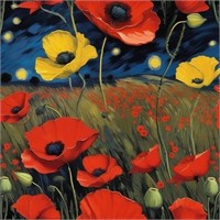 Poppy Field LTD EDT Hand Signed Van Gogh LTD