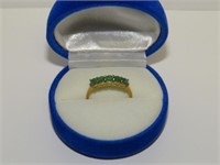 NEW 1 CT EMERALD 1.9 GRAM SOLID 14K GOLD RING SZ 8
