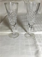 Set of 2 Waterford Champagne Glases 7"