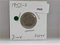 1952-S 90% Silv Roos Dime