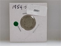 1954-S 90% Silv Roos Dime