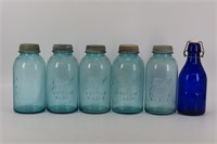 Ball Mason Jars & Milk Bottle