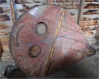 Large antique black smith bellows