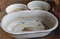 Enamelware washtubs