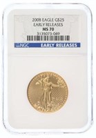 2008 $25 American Gold Eagle 1/2 Oz Coin
