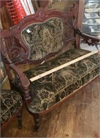 Antique Parlor Settee 
Approx 48" wide matches