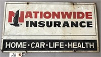 "NATIONWIDE INSURANCE" HEAVY METAL SIGN