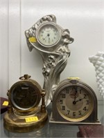 (3) Vintage Bureau Clocks