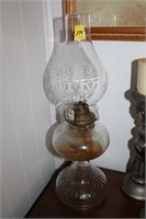 CLEAR GLASS VINTAGE OIL LAMP