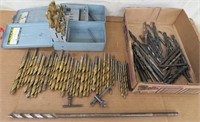 100 PLUS DRILL BITS OF VARIOUS SIZES
