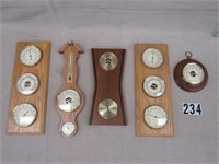 GROUP LOT OF THERMOMETER, BAROMETER,