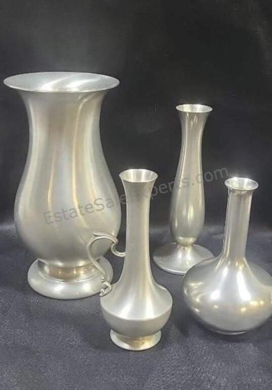 Pewter vases