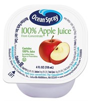 Ocean Spray 100  Apple Juice Cups  4 Ounce  Pack