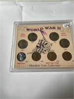WWII 8 Coin Collection with Silver Nickels-Steel