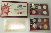 2002 US Silver Proof set w/5 state quarters