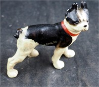 Antique Cast Iron Hand Painted Boston Terrier Dog