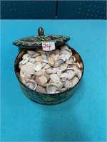 Tin Box with Sea Shells