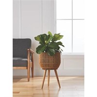 Planter & Stand Set With Wood Legs