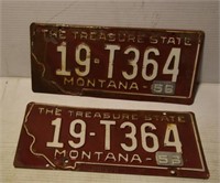 1956 Montana License Plates