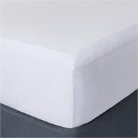 White Solid Box Spring Cover (Full)