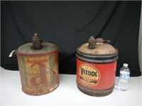 ATLANTIC LUBRICANT CAN & VEEDOL TRACTOR OIL CAN