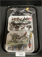 Early Cast Metal Military, Cowboy Toys.