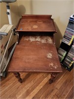 Hardwood side table ready to refurbish