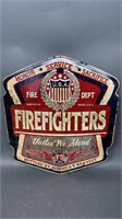 Firefighters Metal Sign
