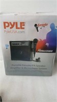 Portable karaoke PA speaker amplifier and