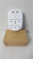Six outlet surge protector